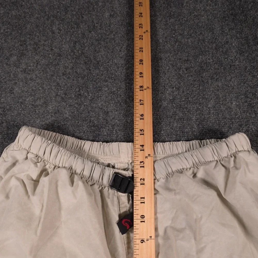 Gramicci Pants Mens M (28x33) Beige Belted Elastic Climbing Nylon USA Made READ